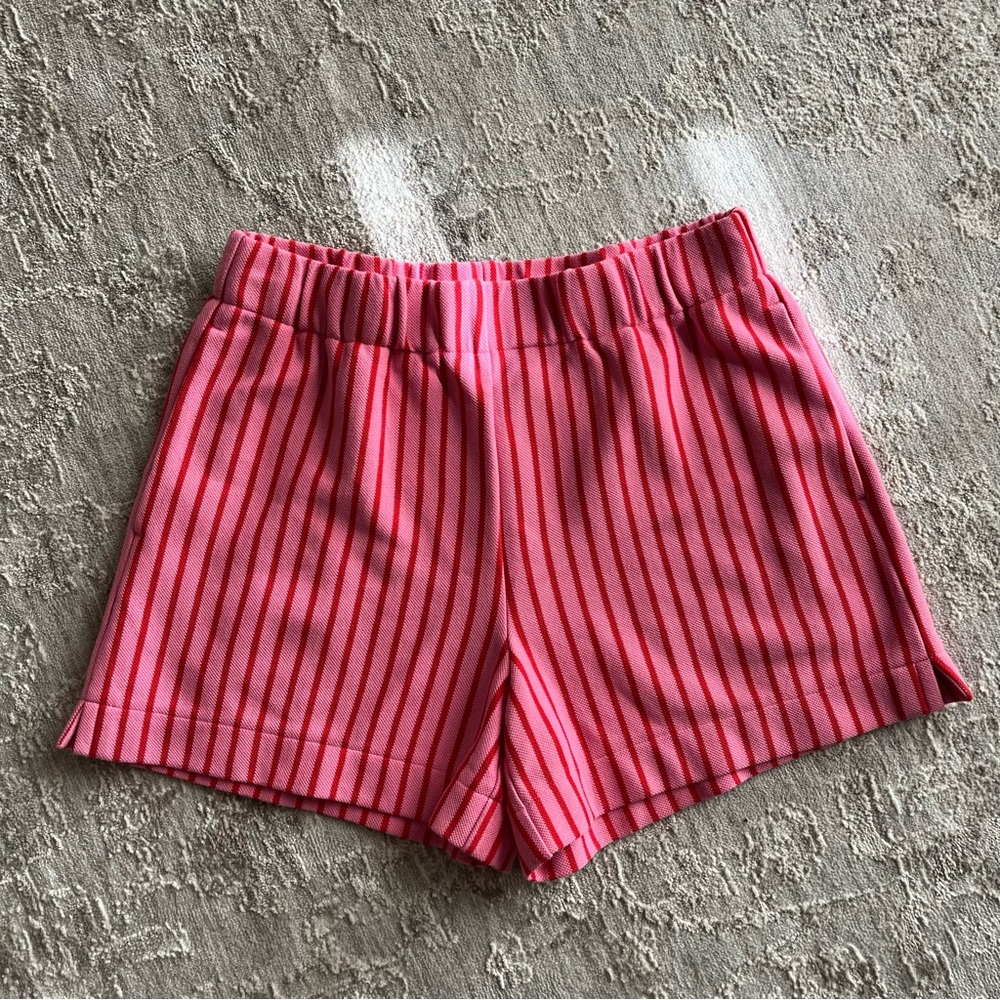 Tuckernuck Pink and Red Stripe Pique Wyatt Shorts Size XS